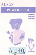 ALSGS AL-310S, 410S 510S ALB-310SX, Power Feed Operations Parts Manual